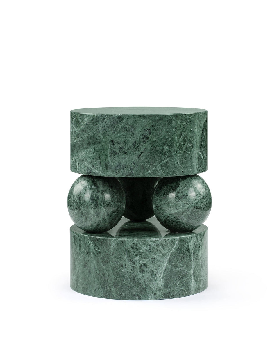 Mya Side Table, Green Marble – Interior Icons