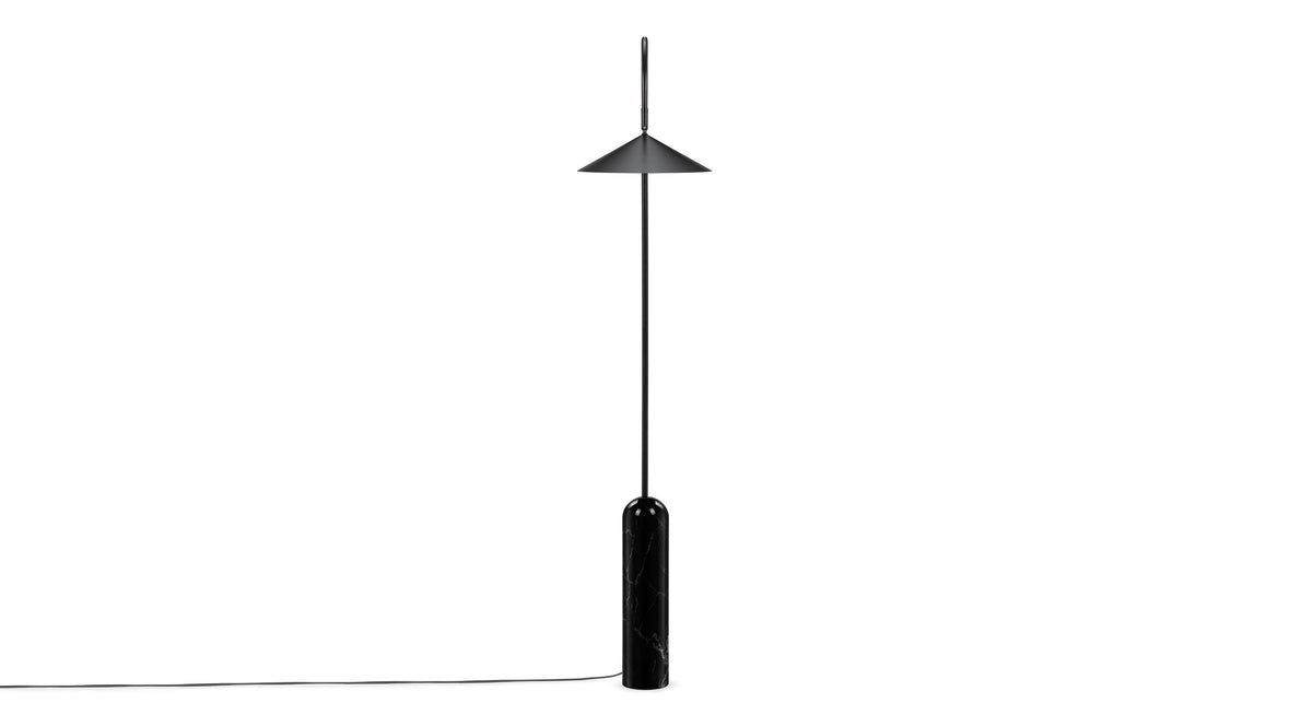 Audo - Audo Floor Lamp, Black and Marble