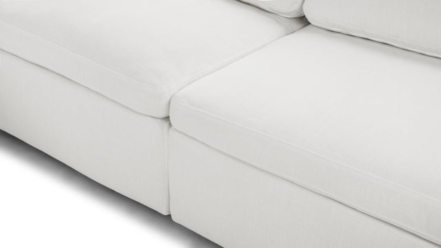 Sky - Sky Sectional Sofa, Three Seater, Left Chaise, White Linen