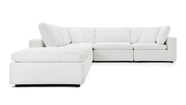Sky - Sky Sectional Sofa, Five Seater, Right Corner, White Linen