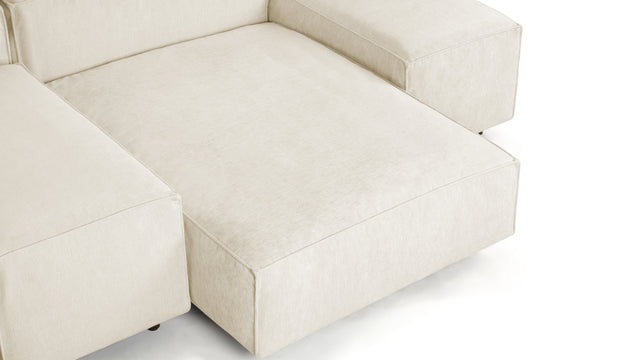 Extrasoft - Extrasoft Sectional Sofa, Combination 1, Right, Ivory Chenille