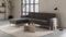 Florence - Florence Three Seater Sofa, Left Chaise, Dark Gray Wool