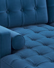 Florence - Florence Three Seater Sofa, Left Chaise, Indigo Blue Wool | FINAL SALE