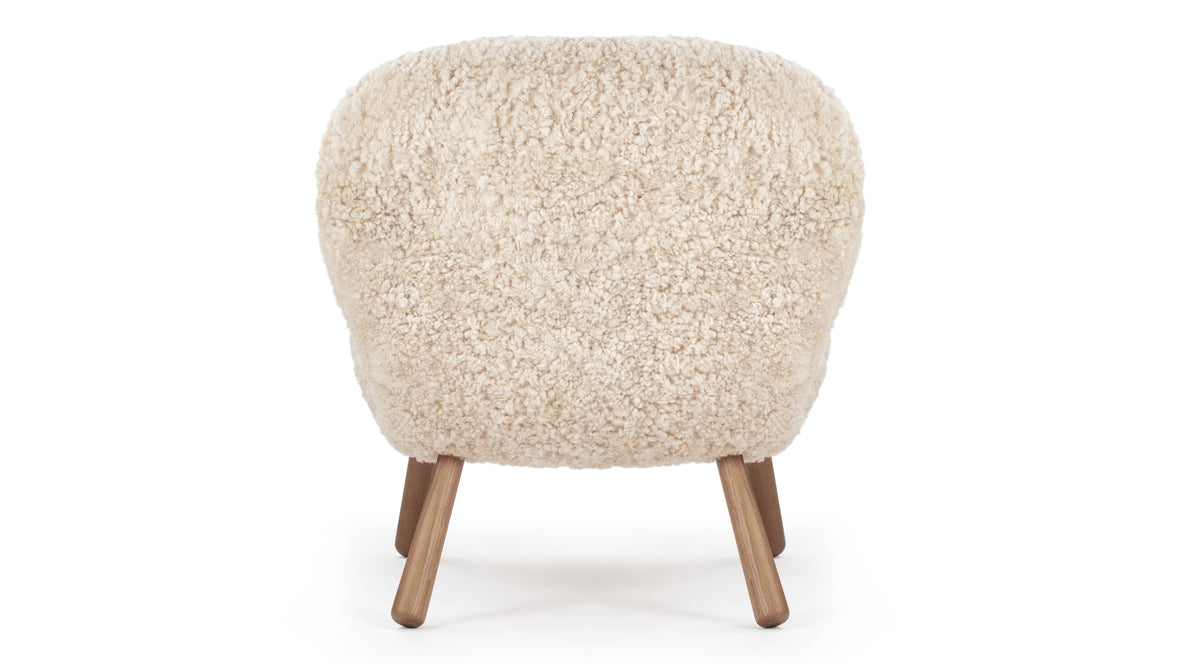 Clam - Clam Chair, Natural Luxe Sheepskin