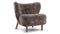 Petra - Petra Chair, Frosted Coco Luxe Sheepskin