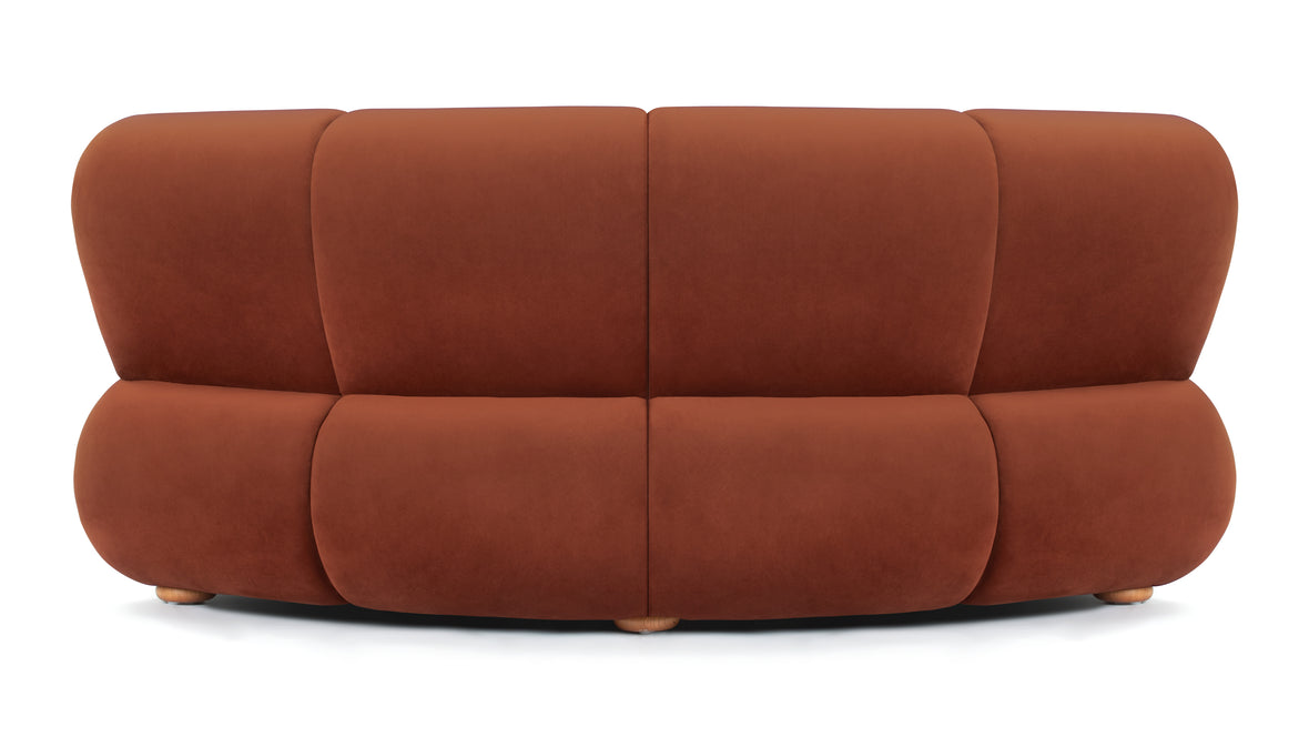 River - River Curved Module, Russet Plush Velvet