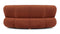 River - River Curved Module, Russet Plush Velvet