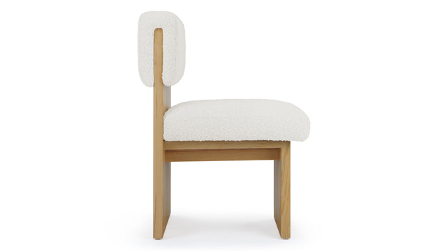 Nina - Nina Dining Chair, Pearl Boucle