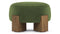 Liv - Liv Ottoman, Lichen Plush Velvet and Walnut