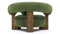 Liv - Liv Lounge Chair, Lichen Plush Velvet and Walnut