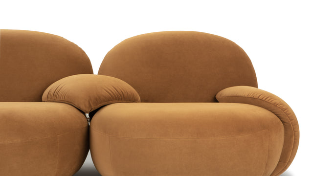 Palais - Palais Sofa, Caramel Plush Velvet