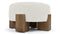 Liv - Liv Ottoman, Pearl Boucle and Walnut