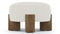 Liv - Liv Ottoman, Pearl Boucle and Walnut