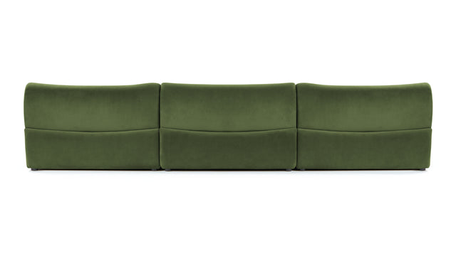 Leo - Leo Sectional, Right Chaise, Lichen Plush Velvet