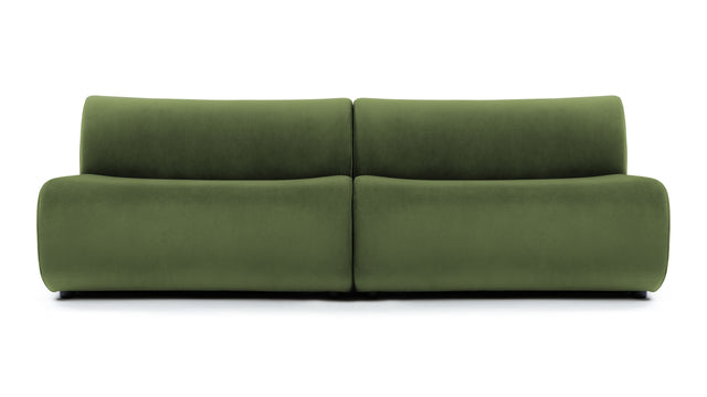 Leo - Leo Two Seater Sofa, Lichen Plush Velvet