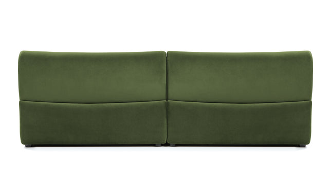 Leo - Leo Two Seater Sofa, Lichen Plush Velvet