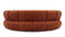 River - River Sectional, Crescent, Russet Plush Velvet