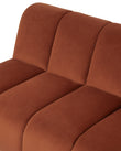 3 Seaters River Sectional, Three Seater Sofa, Russet Plush Velvet