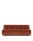 3 Seaters River Sectional, Three Seater Sofa, Russet Plush Velvet