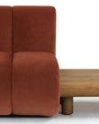Sectionals River Sectional, Right Corner, Russet Plush Velvet
