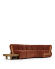Sectionals River Sectional, Right Corner, Russet Plush Velvet