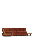 Sectionals River Sectional, Left Corner, Russet Plush Velvet