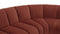 River - River Sectional, Six Seater, Russet Plush Velvet