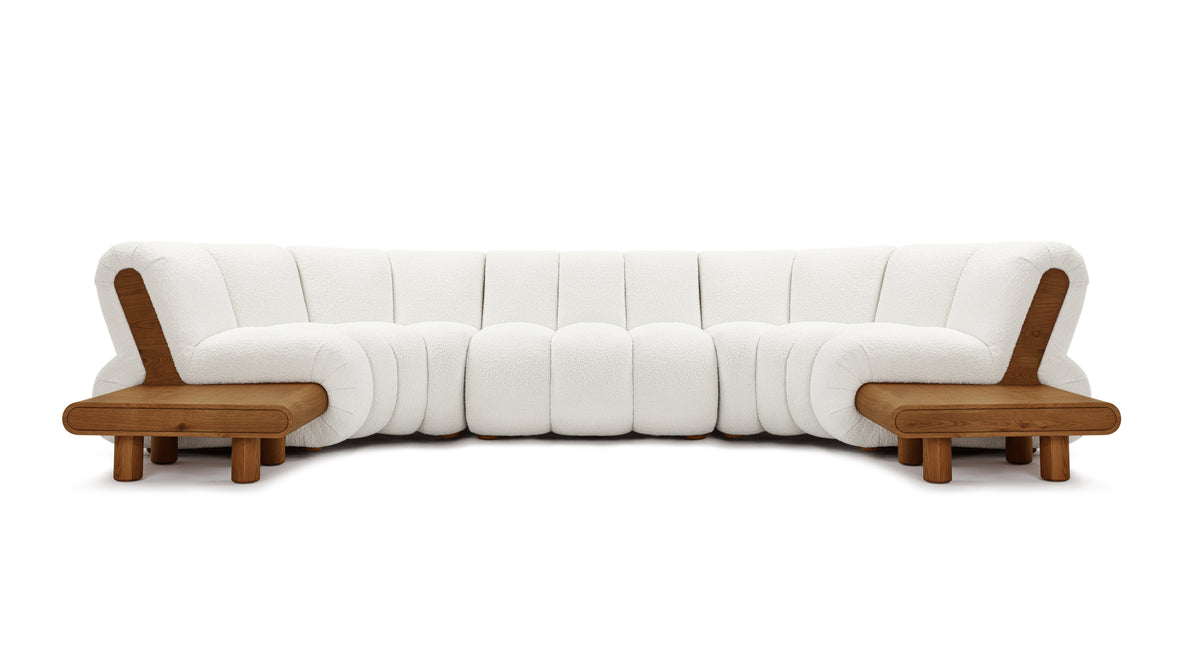 River - River Sectional, Six Seater, Pearl Boucle