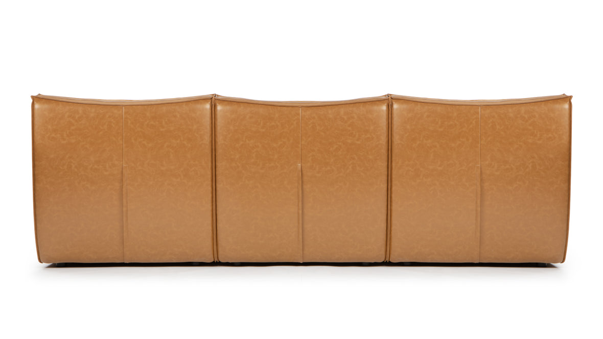 Tyge - Tyge Sectional, Right Chaise, Bourbon Vegan Leather