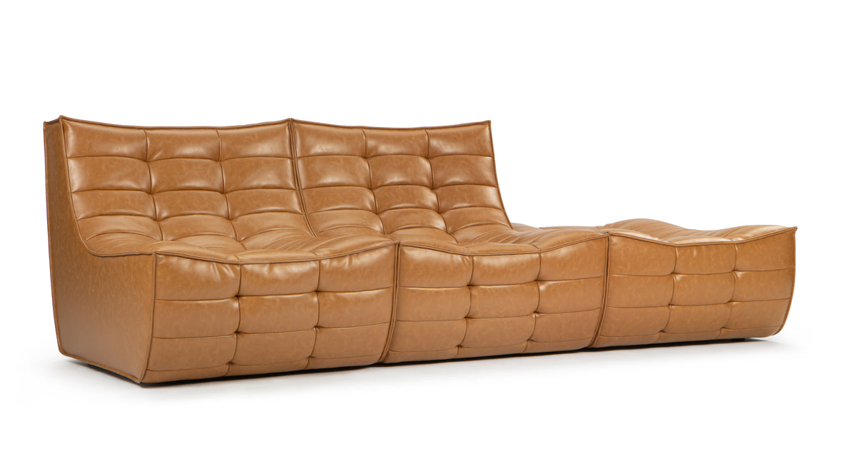 N701 - N701 Open End Sofa, Right, Bourbon Vegan Leather