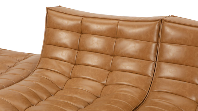 Tyge - Tyge Open End Sofa, Left, Bourbon Vegan Leather
