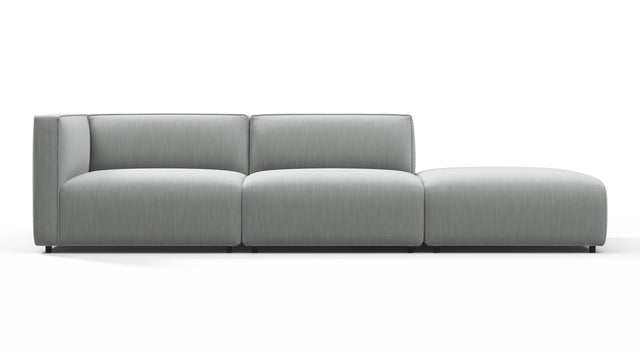 Bond - Bond Outdoor Sectional, Open End, Right, Dove Grey Performance Weave