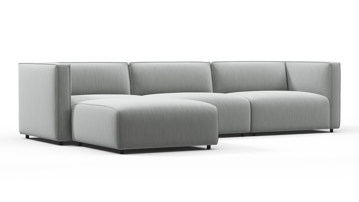 Bond - Bond Outdoor Sectional, Left Chaise, Dove Grey Performance Weave