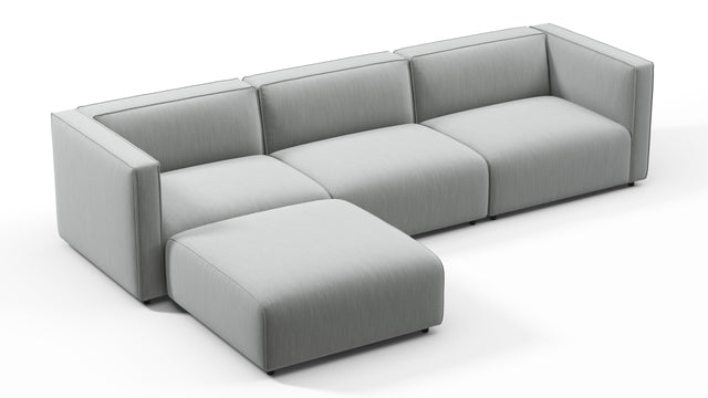 Bond - Bond Outdoor Sectional, Left Chaise, Dove Grey Performance Weave