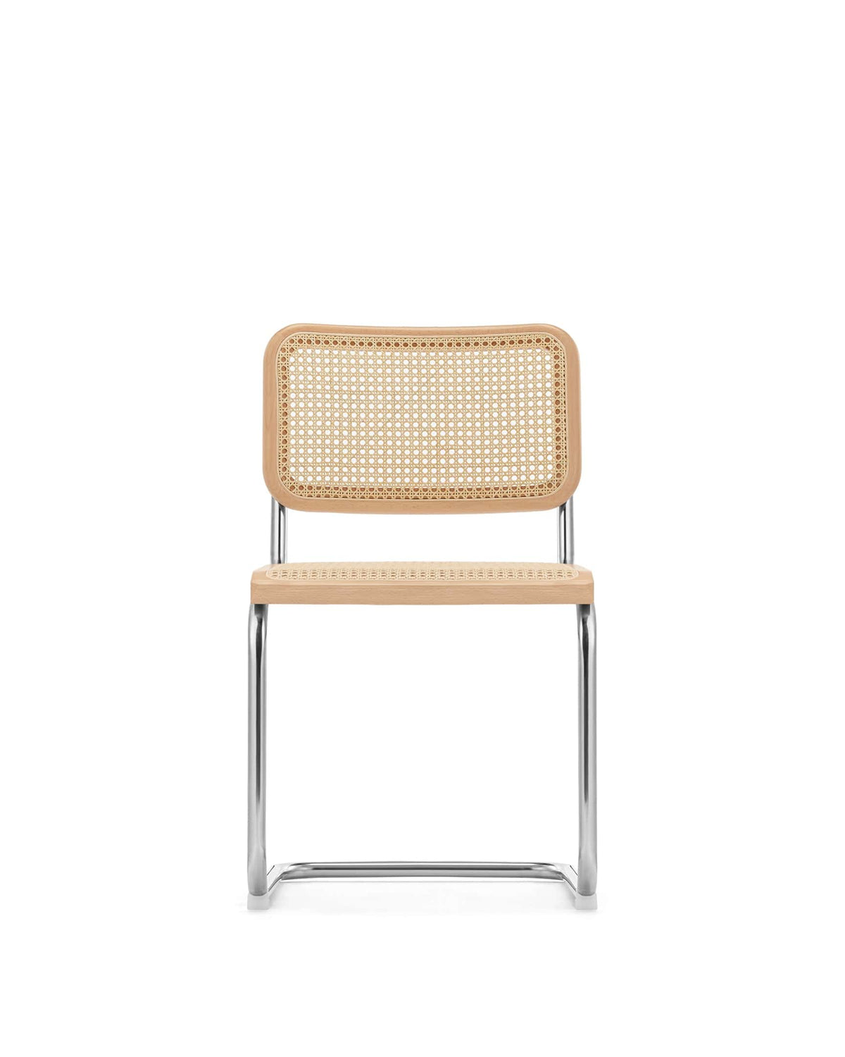 Freya Dining Chair, Natural Rattan and Chrome – Interior Icons