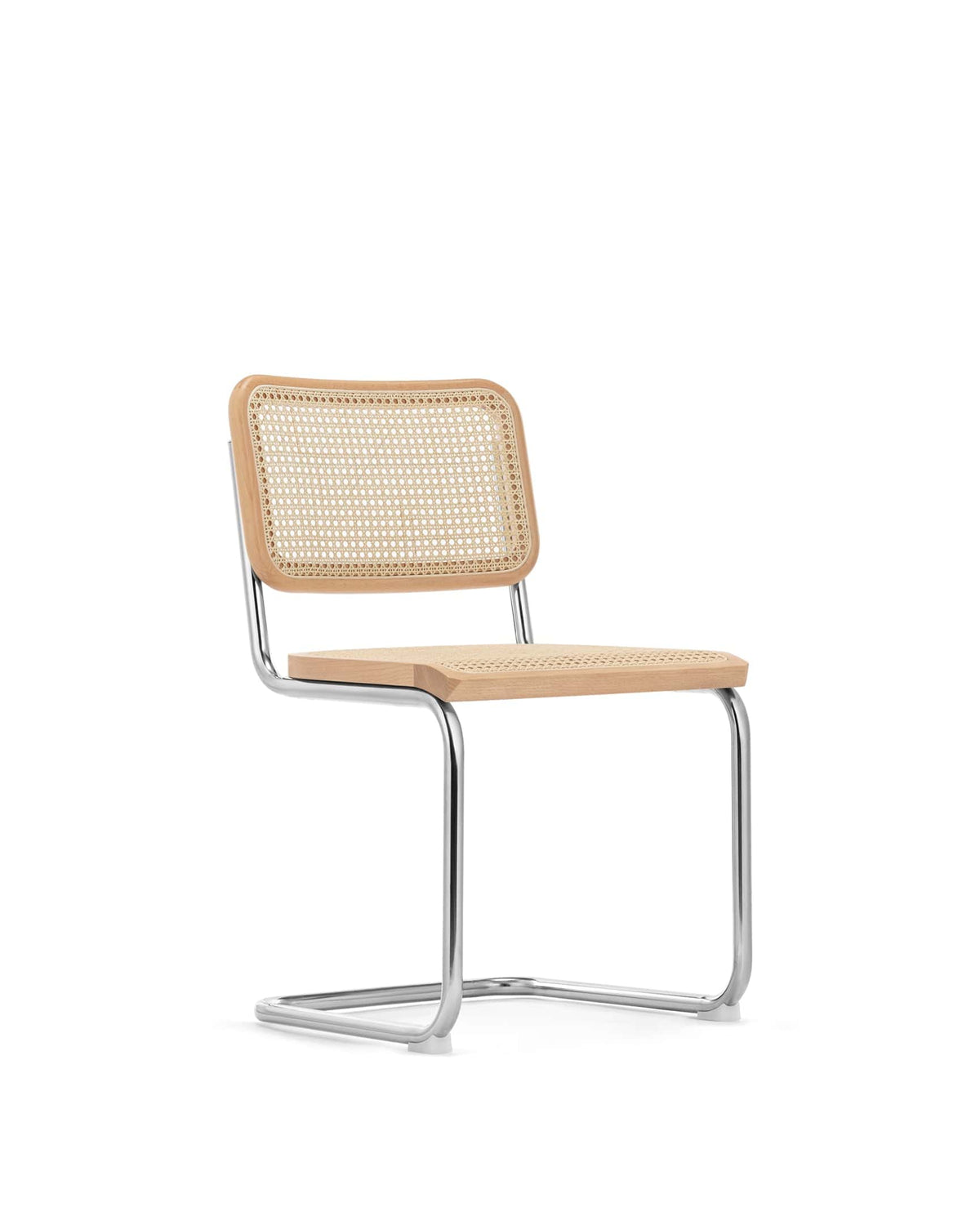 Freya Dining Chair, Natural Rattan and Chrome – Interior Icons