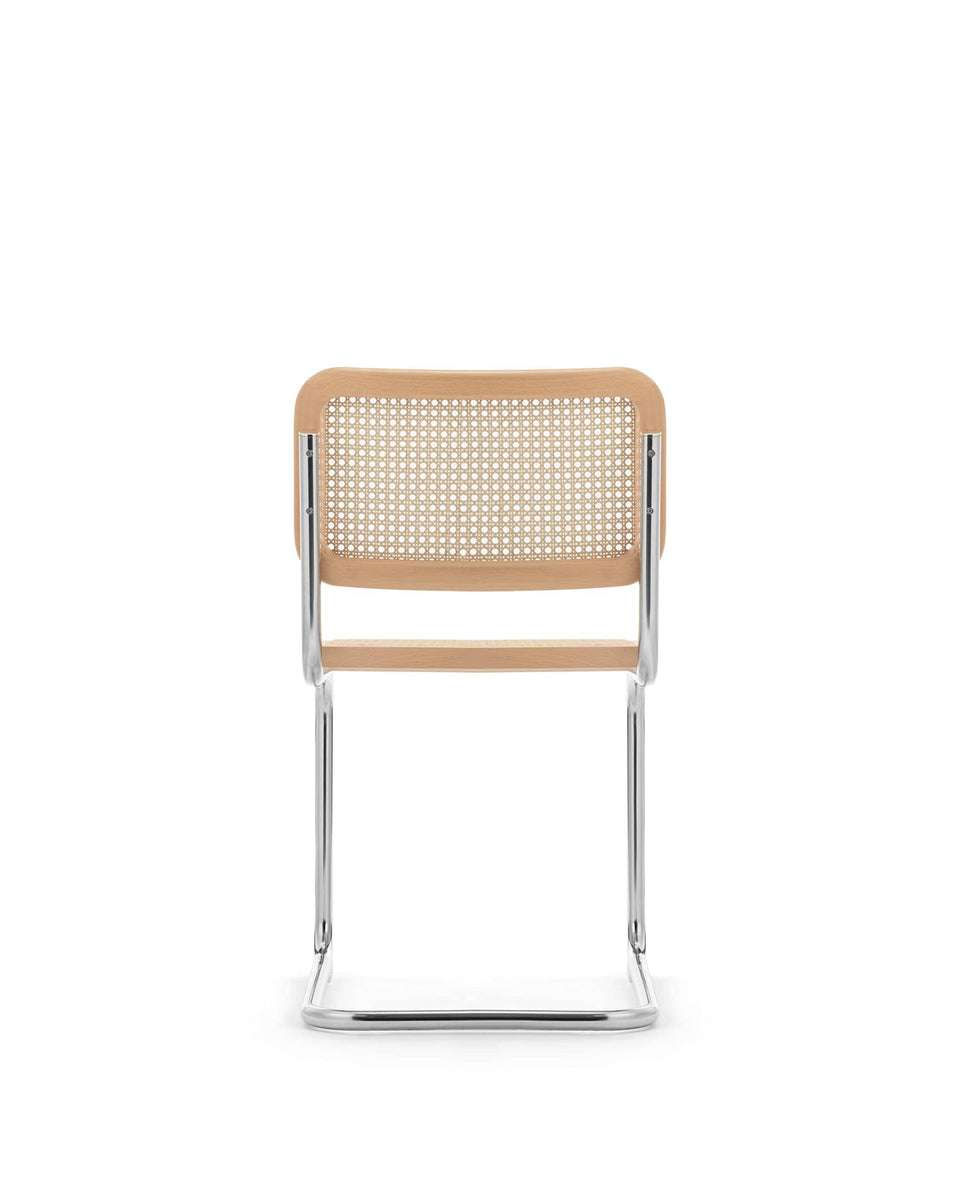 Freya Dining Chair, Natural Rattan and Chrome – Interior Icons