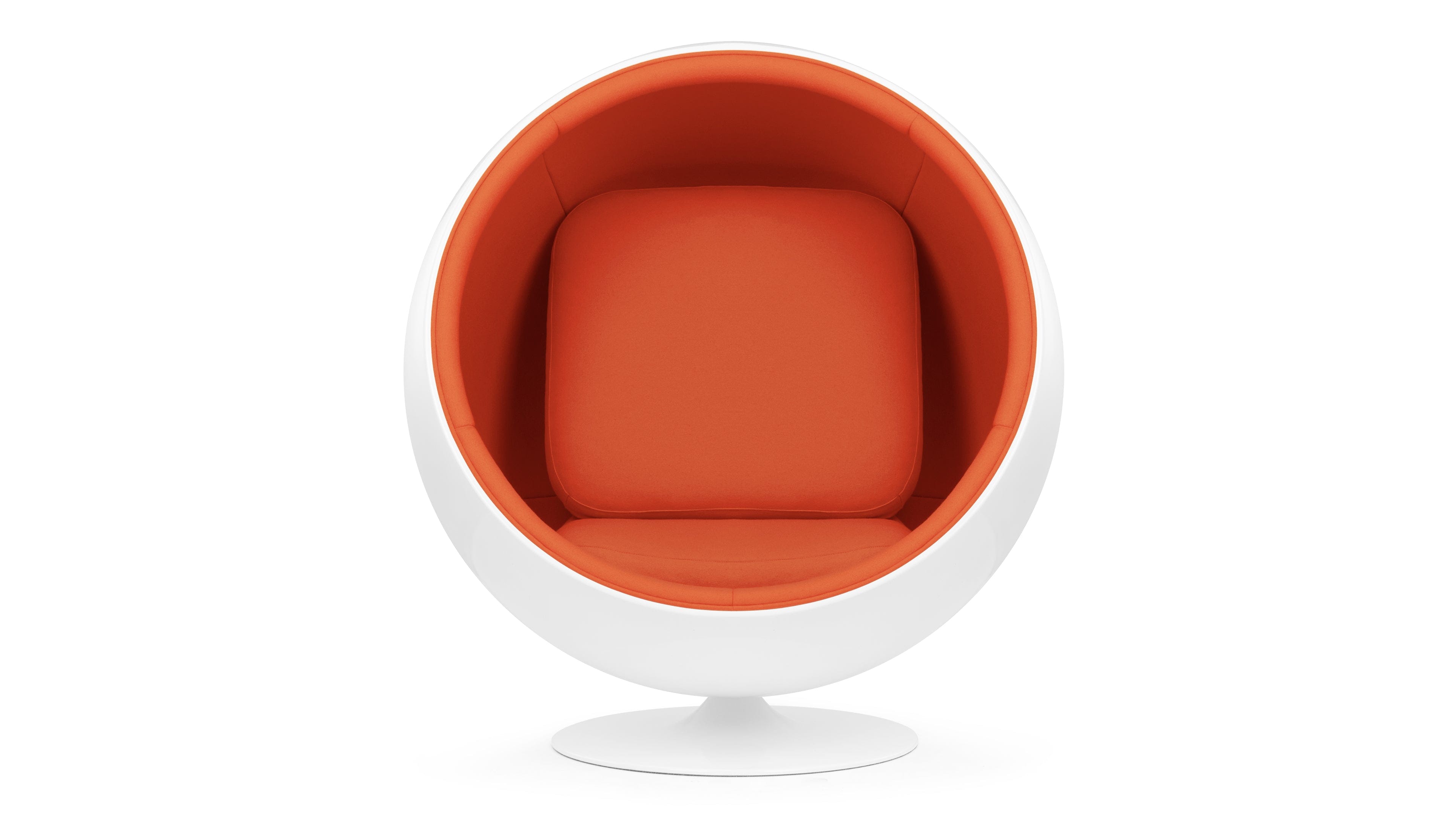 Ball - Ball Chair, Orange Wool and White | Interior Icons