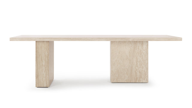 Enzo - Enzo Dining Table, Travertine, 98in