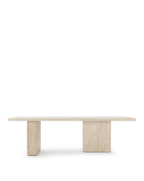 Enzo - Enzo Dining Table, Travertine, 98in | FINAL SALE