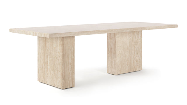 Enzo - Enzo Dining Table, Travertine, 98in