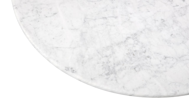 Firelli - Firelli Round Dining Table, Carrara Marble, 47in