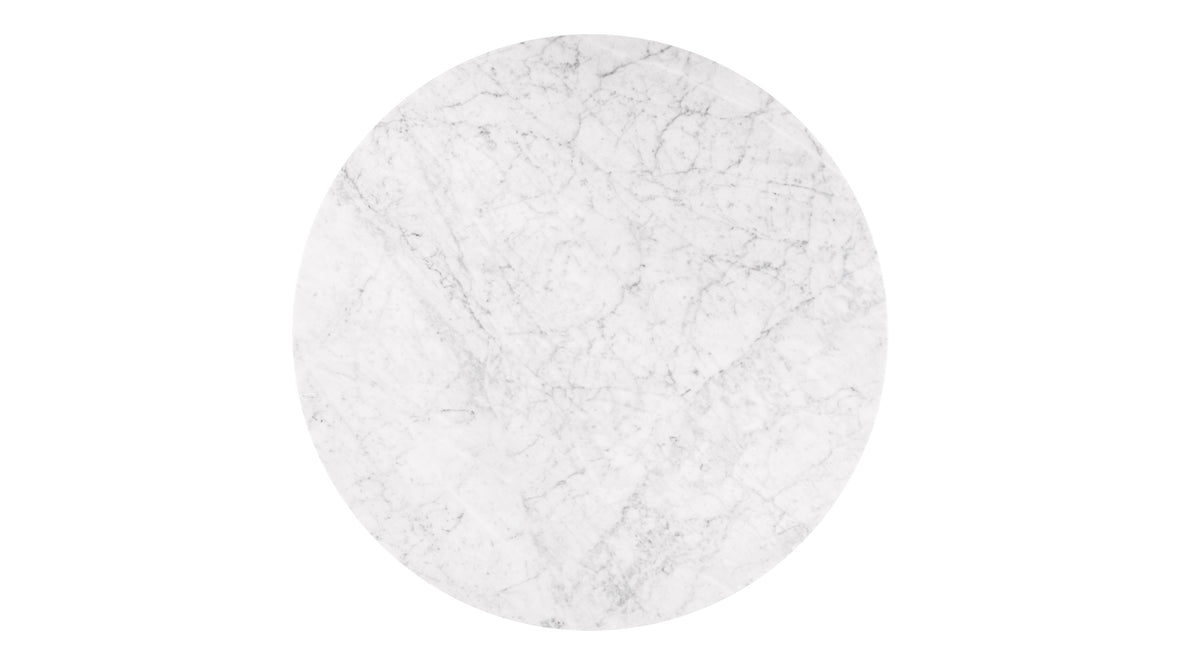 Firelli - Firelli Round Dining Table, Carrara Marble, 47in