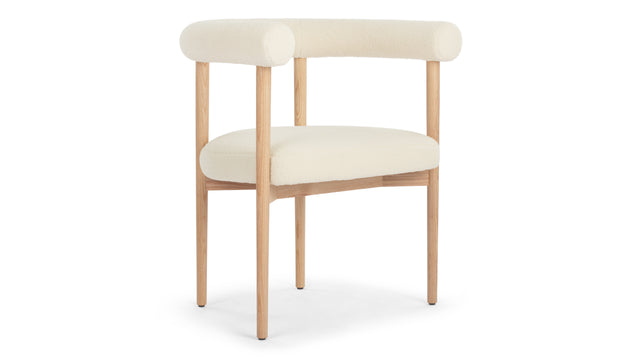 Andie - Andie Armchair, White Teddy and Natural Ash