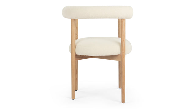 Andie - Andie Armchair, White Teddy and Natural Ash