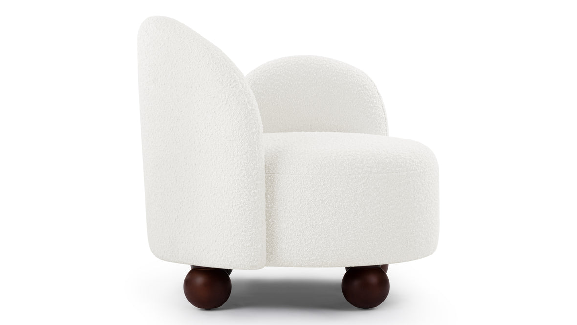 Palma - Palma Lounge Chair, Right Arm, Porcelain Boucle