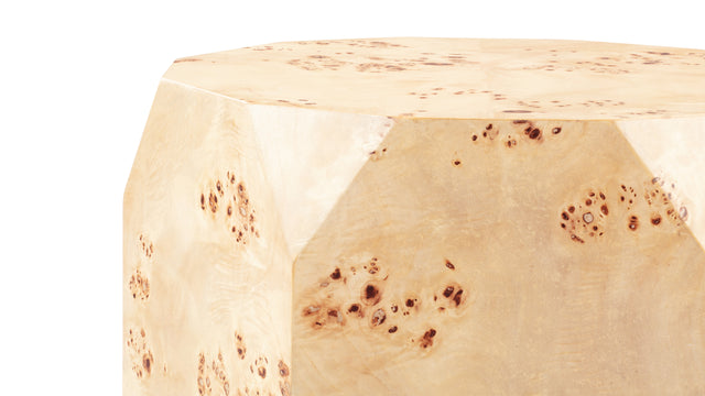 Callie - Callie Side Table, Burl Wood