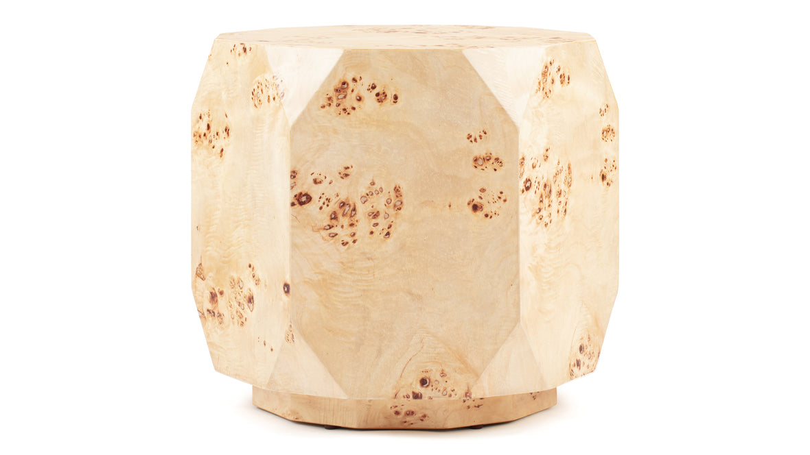 Callie - Callie Side Table, Burl Wood