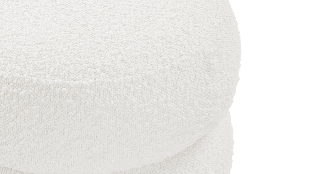 Noa - Noa Ottoman, Small, Porcelain Boucle