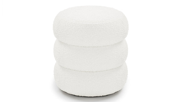 Noa - Noa Ottoman, Small, Porcelain Boucle